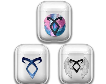AirPods-hoesje Angelic Symbol, doorzichtige siliconenhoes
