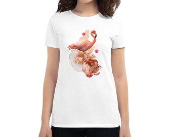 Flamingo Women's Short Sleeve T-Shirt, Flamingo Tee