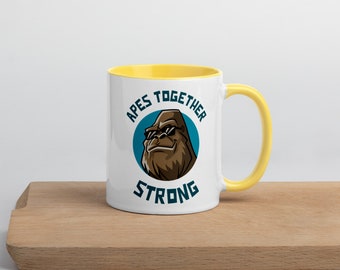 Apes Together Strong Mug with Colour Inside, Wallstreetbets, Meme Stocks