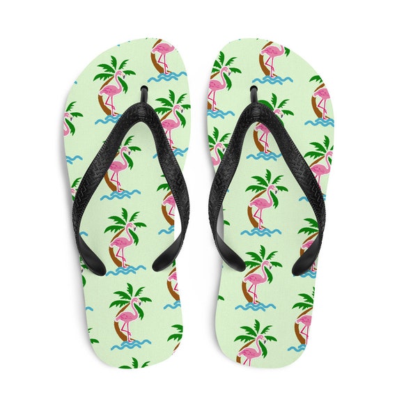 Flamingo Flip-flops Cute Unisex Summer Sandals Beachwear for - Etsy