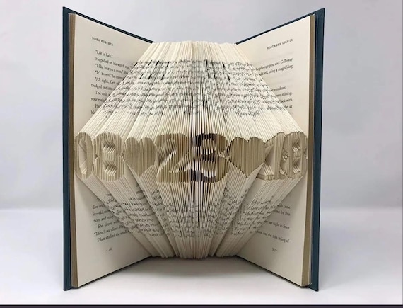 Any Date Folded Book Art - Personalized Wedding, Anniversary, Engagement, Birth Date or Housewarming Gift