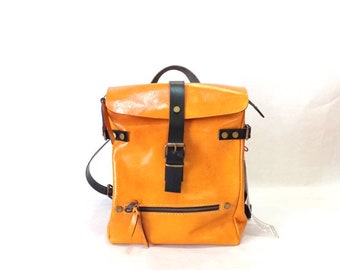 Custom Handmade Leather Backpack with Laptop Pocket