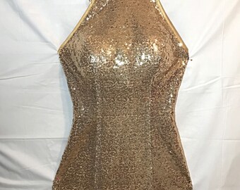 tight gold dress