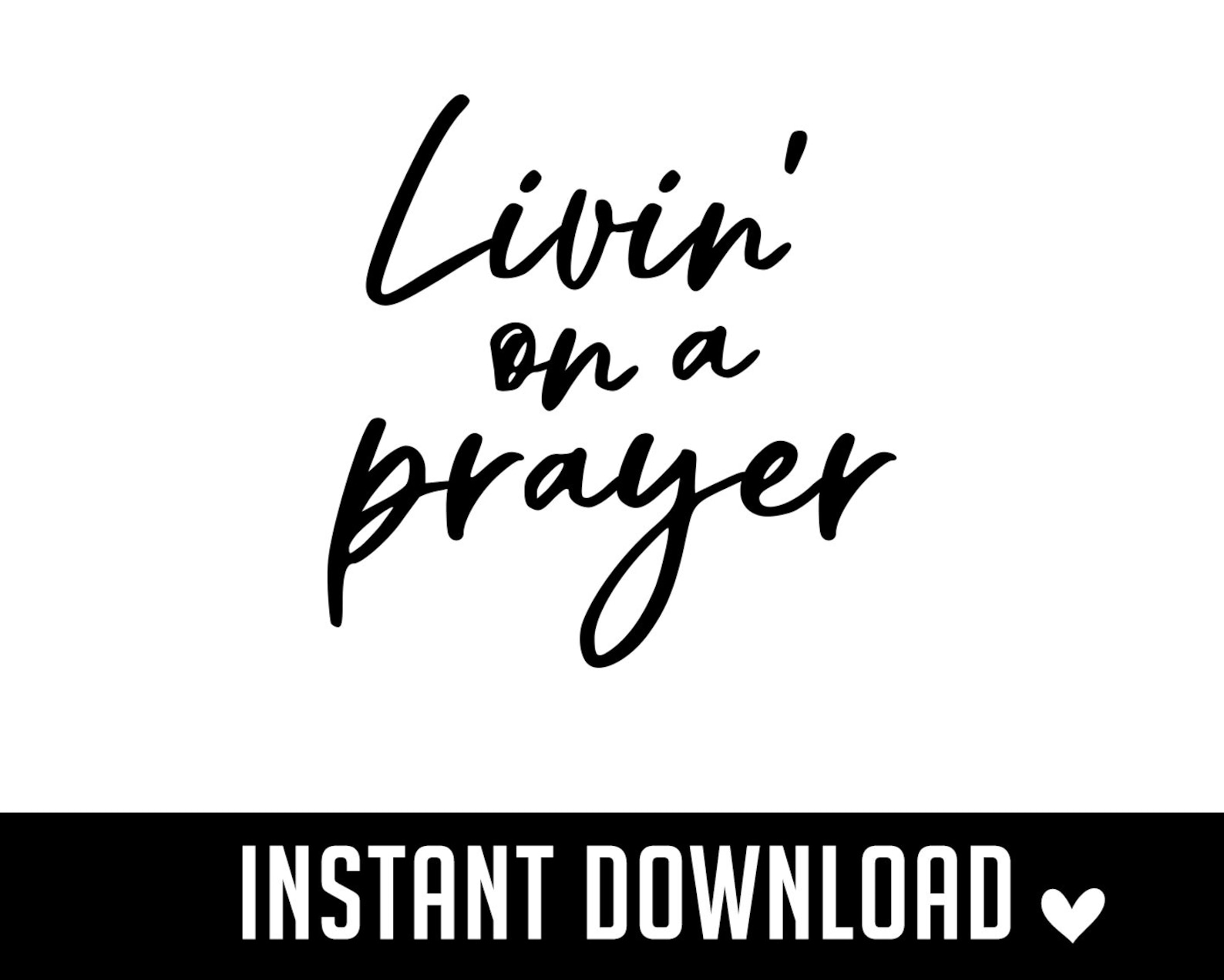 Livin' on a Prayer SVG Pray Svg Prayer Svg Christian | Etsy