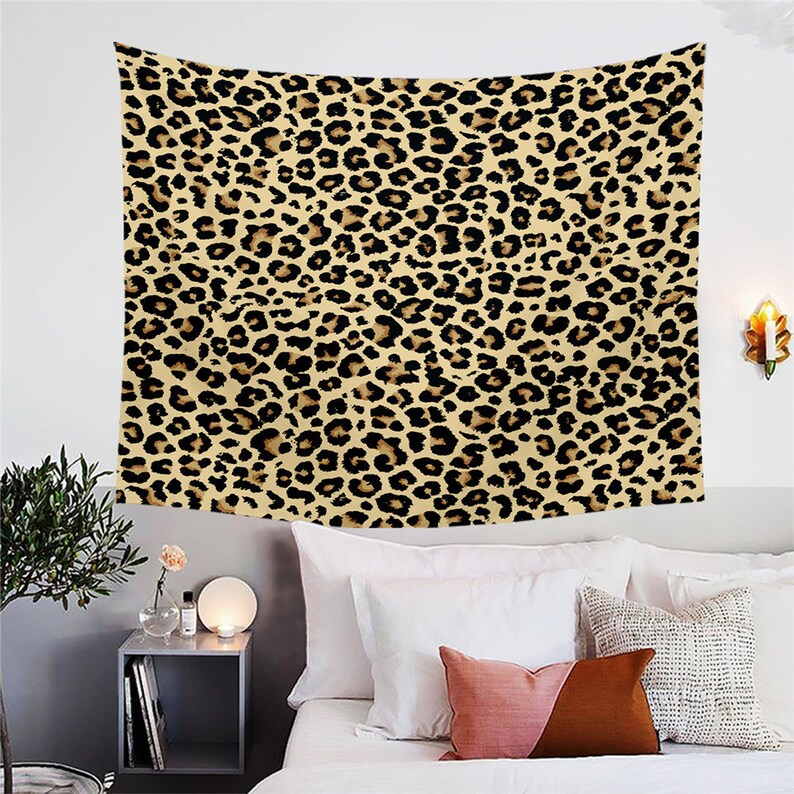 Leopard Print Tapestry Wall Hanging Leopard Printed Wall Decor Etsy
