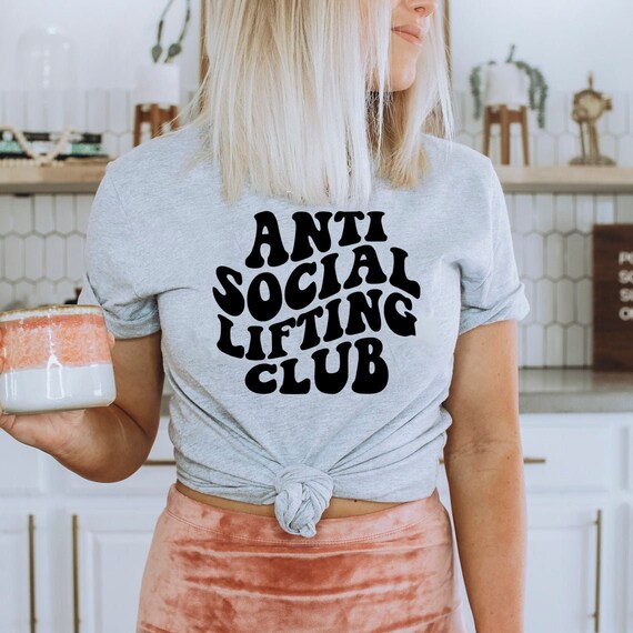 Anti Social Lifting Club SVG Antisocial Wavy Stacked Svg Etsy