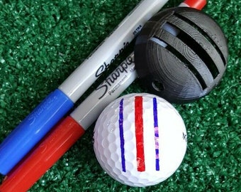Golf Ball Marker - Triple Alignment Stencil