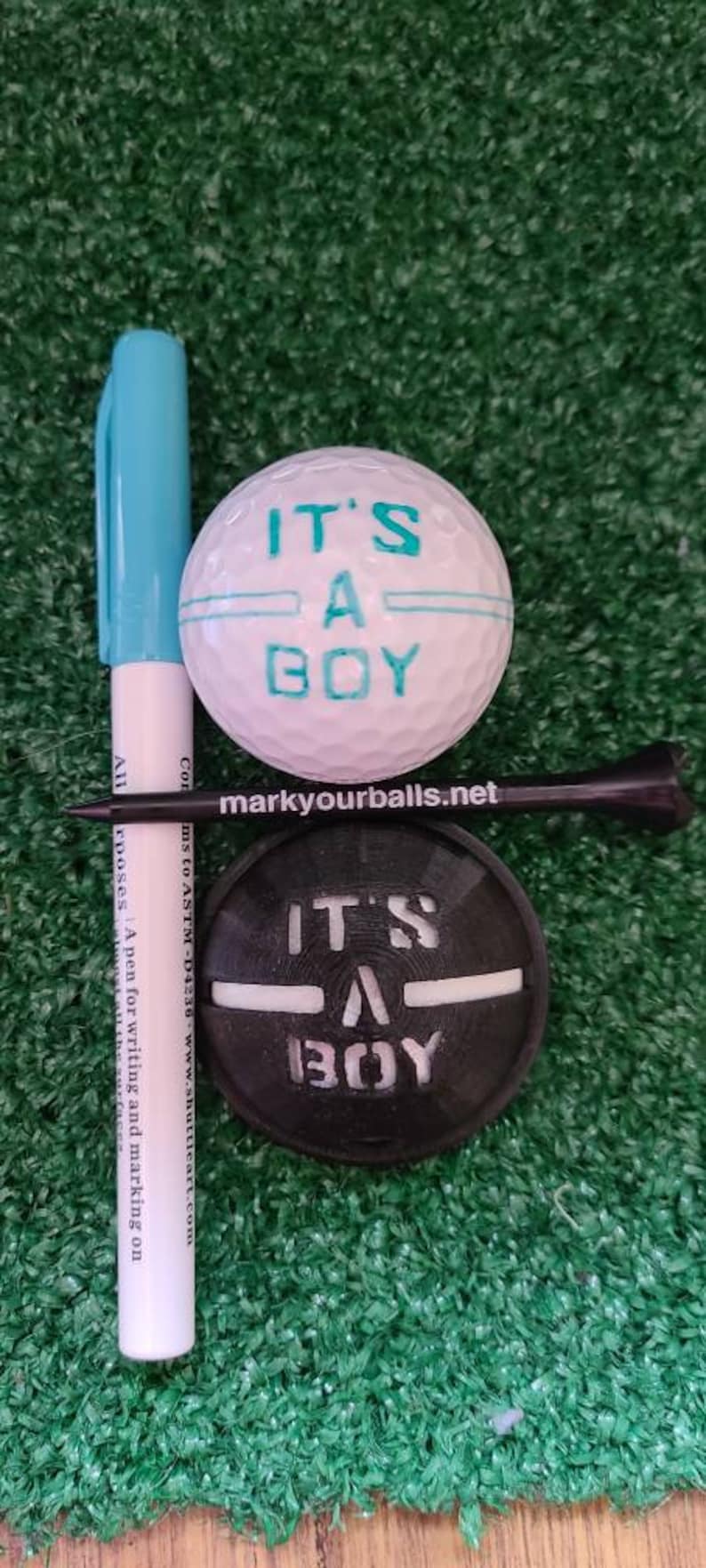 Personalized Golf Ball Stencil Custom Initials Between Etsy