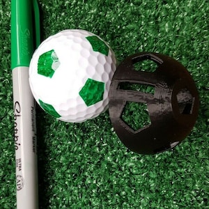 Golf Ball Soccer Stencil w/ Marker