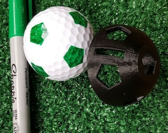 Golf Ball Soccer Stencil w/ Marker