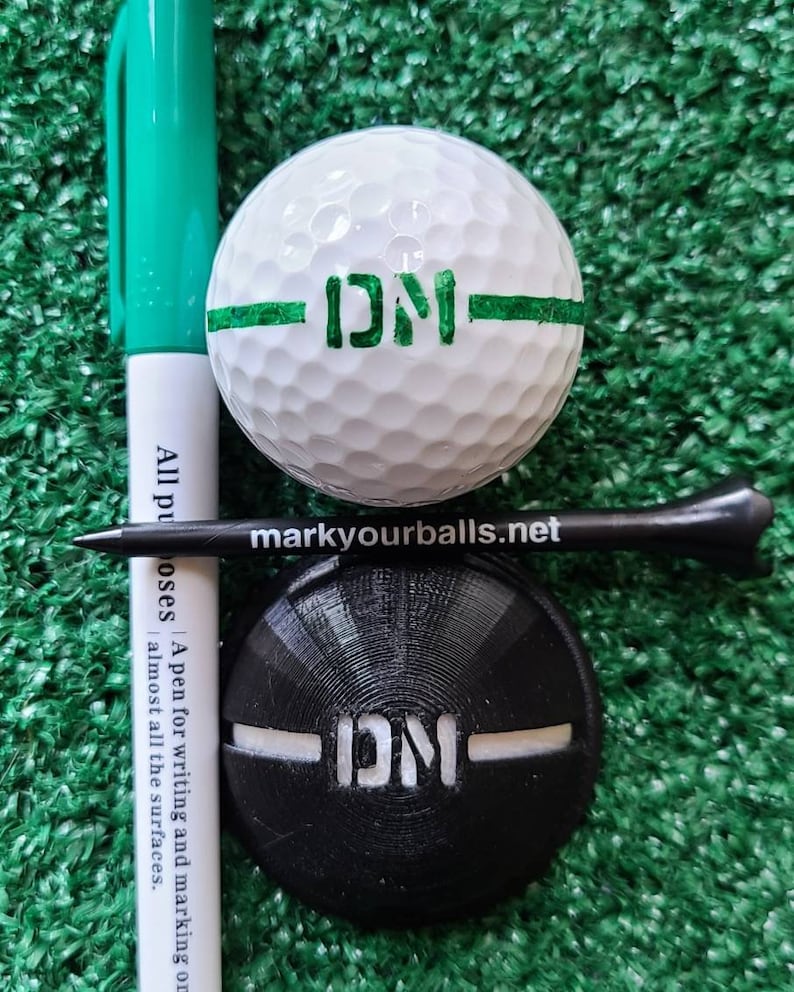 Personalized Golf Ball Stencil Custom Initials Between Etsy