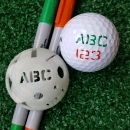 Personalized Golf Ball Stencil Custom Initials Between Etsy