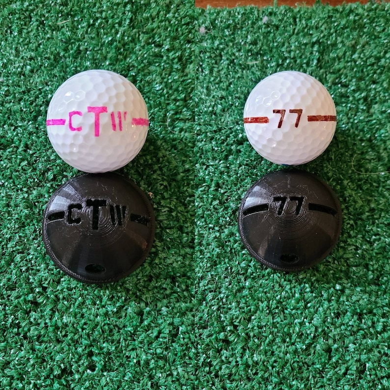 Personalized Golf Ball Stencil Custom Initials Between Etsy