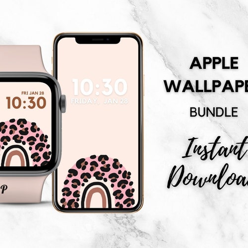 Pink Leopard Print Iphone and Apple Watch Wallpaper Bundle - Etsy Pink Leopard Print Iphone and Apple Watch Wallpaper Bundle - Etsy
