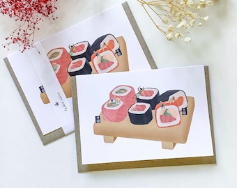 Sushi Party | A6 Greeting card | Sentimental Card | Funny | Birthday card