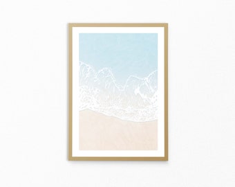 Ocean Breeze | Surfer Art | Coastal Decor | Beach Illustration | Wall Art | Summer | Ocean