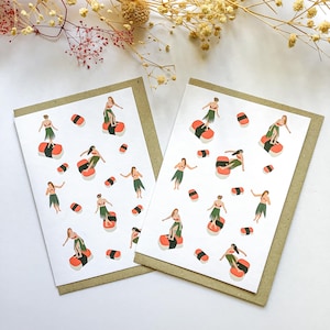 Musubi Surfers | A6 Greeting card | Funny | Birthday card