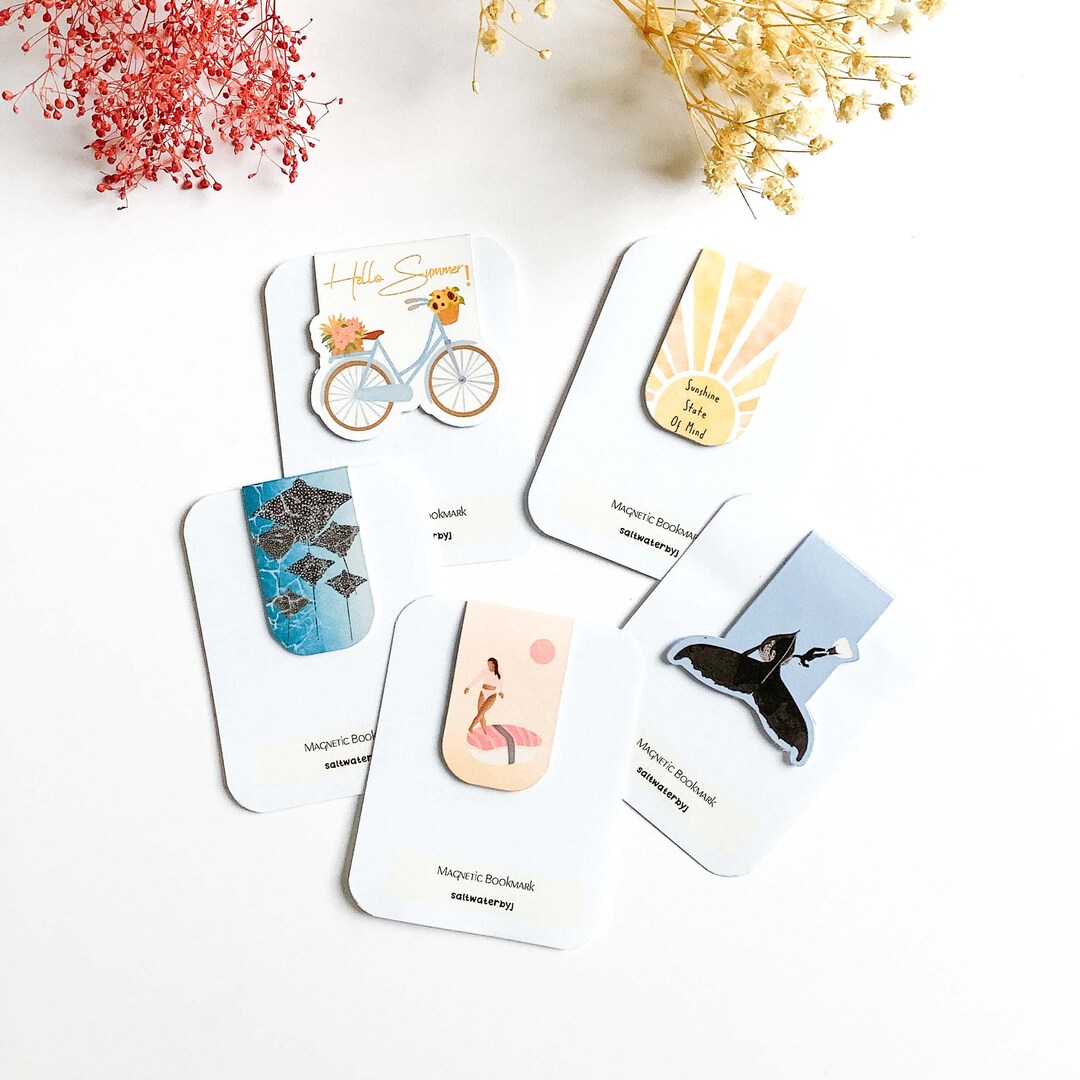 Magnetic Bookmarks Choice of 5 Bookmarks - Etsy