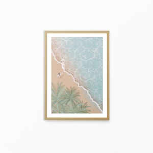 Island Breeze | Beach Decor | Ocean Art | Surf Artwork | Surf Illustration | Coastal Art