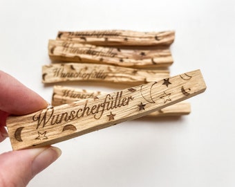 Palo Santo Räucherstick mit Botschaft Wunscherfüller für die Rauhnächte / Raunächte geeignet