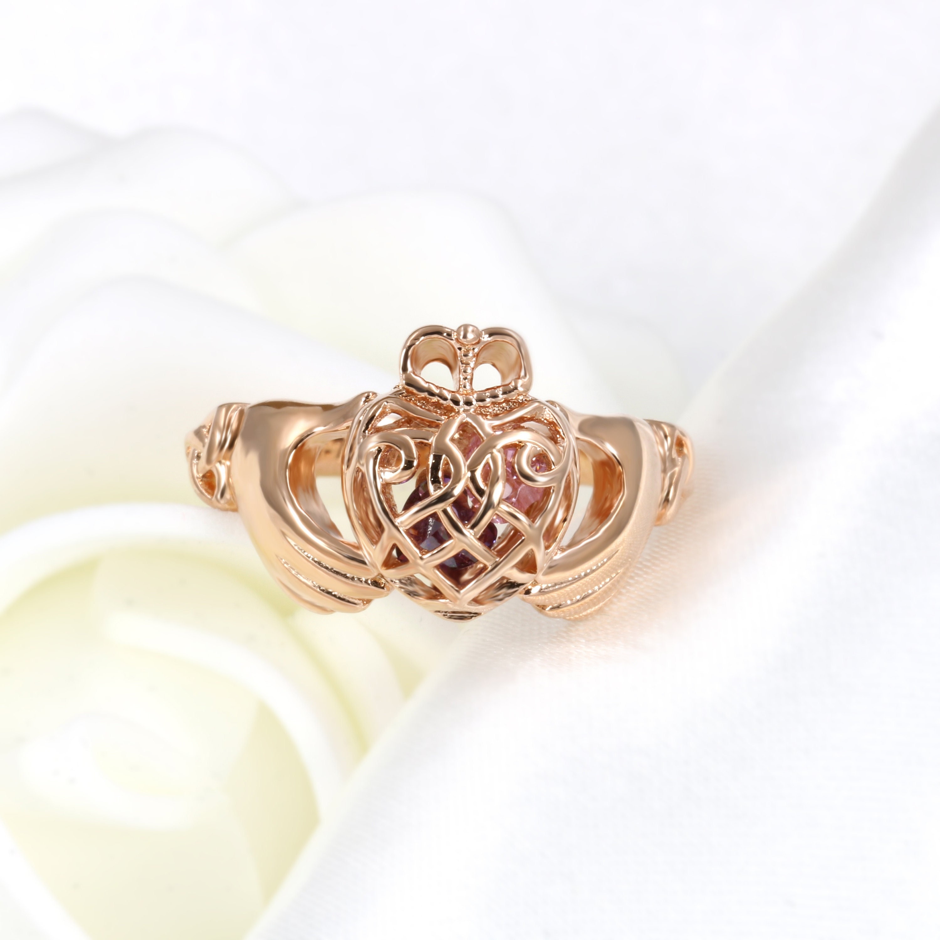in Sterling Silver Esty & Me Childrens Claddagh Ring with Personalized Simulated Birthstone Size 4 in Sterling Silver Esty & Me Childrens Claddagh Ring with Personalized Simulated Birthstone Size 4
