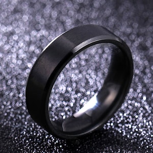 Bagues promesse personnalisées pour homme et femme, bague en acier inoxydable à graver personnalisée, bijoux gravés personnalisés image 2