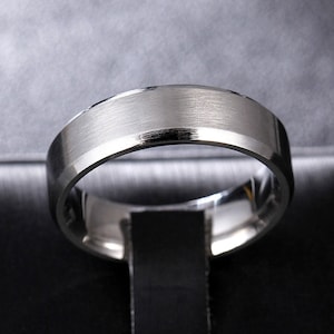 Bagues promesse personnalisées pour homme et femme, bague en acier inoxydable à graver personnalisée, bijoux gravés personnalisés image 3