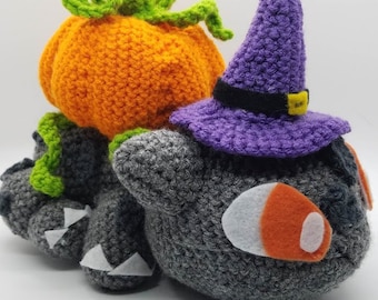 Halloween Pumpkin Frog Plush