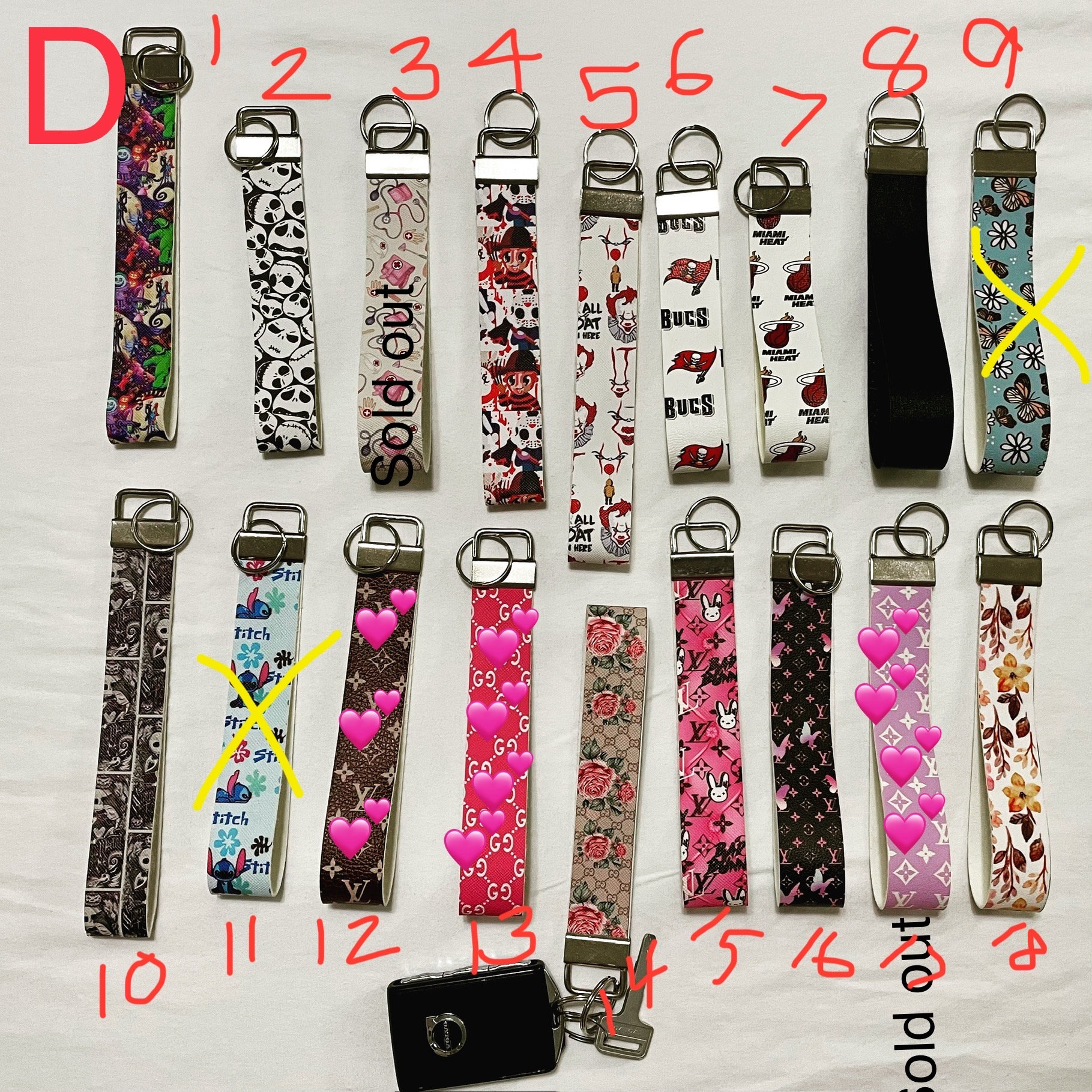 Wholesale Wristlet Keychain, Faux Leather Key Fob Keychain Bulk, Wristlets for Security