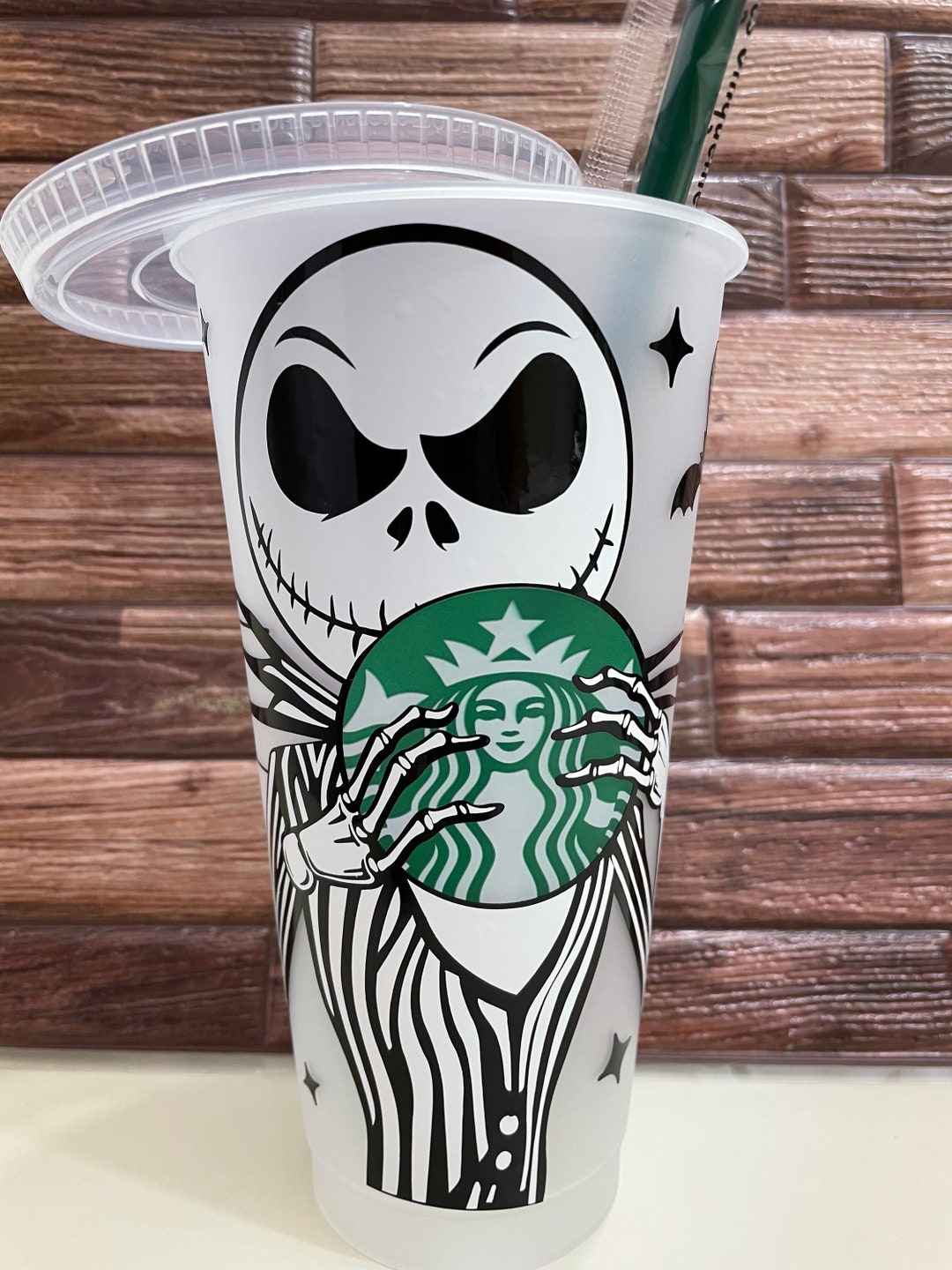 24OZ Cold Cup Nightmare Before Coffee Starbucks Cup NBC - Etsy