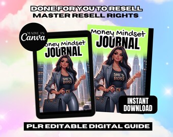 PLR Ebook, DFY Editable Digital Product, Done For You, Money Mindset Journal For Resale, Master Resell Rights, Canva Template, MRR Ebook