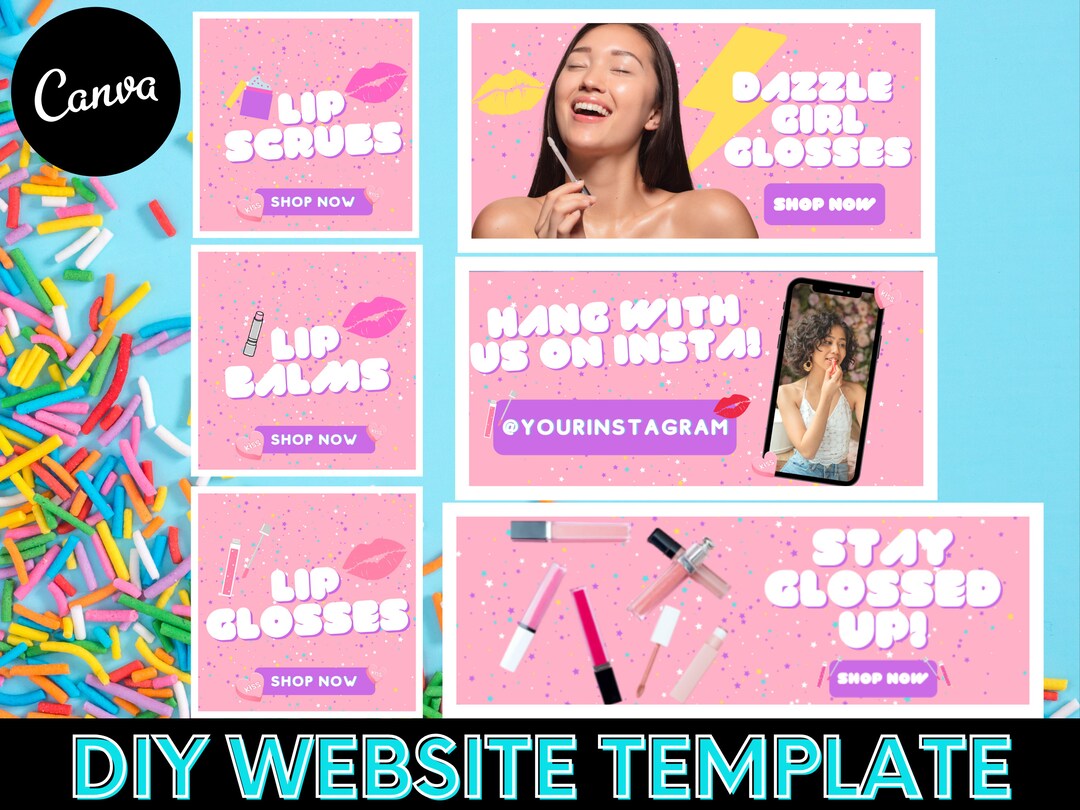 DIY Lip Gloss site Template  Design Makeup Etsy