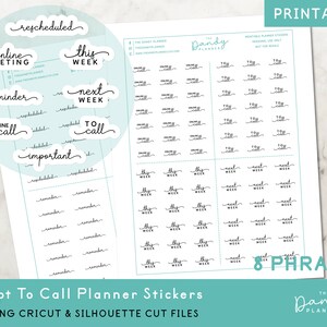 Om Planner Stickers printable, Script Planner Stickers, Planner Stickers PDF + CUT Files, Online Meeting Business Stickers