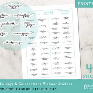Annual Holiday Planner Stickers - Assorted Holiday Stickers - A Year o –  The Planner's World