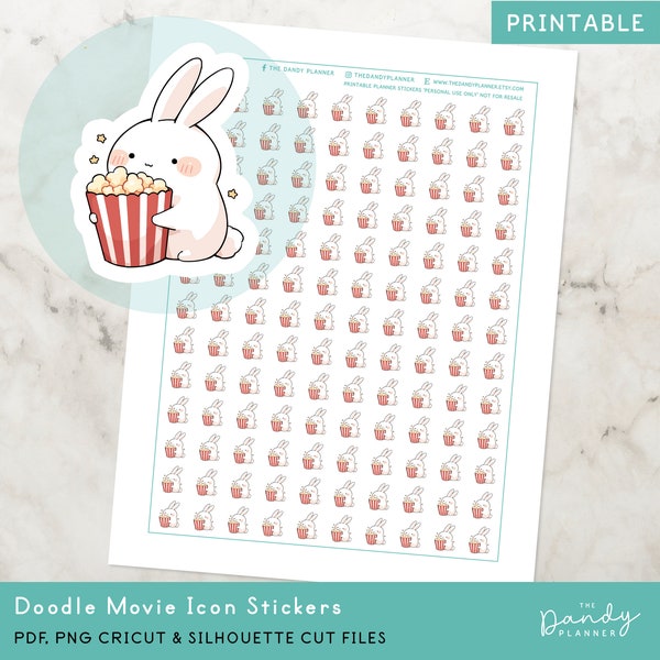 Popcorn Machine Sticker Popcorn Machine Stickers - Etsy
