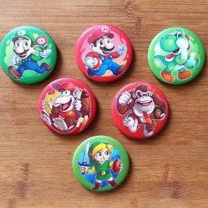 Nintendo Assorted Characters Badges