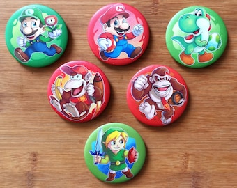 Nintendo Assorted Characters Badges