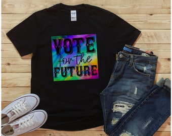 Vote Shirt, Election Shirt, Voting Shirt, Voter Registration, Vote for the Future, Vote, Tye Dye Short-Sleeve Unisex T-Shirt