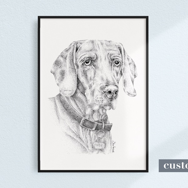 Custom Pet Portrait, pet memorial gift, animal lover gift, Dog Portrait, Cat Portrait, Animal Portrait, Pet Art, Pet Art Print, Dog Drawing