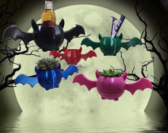 Jardinière succulente d'Halloween Porte-plante aérienne pour planteurs de chauve-souris de Wee Jimmy - Expédié des États-Unis
