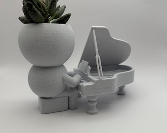 Wee Jimmi Grand Pianist Klavier wunderlich schrulliger Sukkulenten Pflanzer Luftpflanzenhalter - Schiffe aus den USA