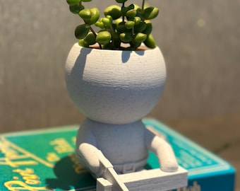Carpenter gift Joiner gift succulent planter &quot;Wee Jimmy joiner&quot; airplant holder - Ships from USA