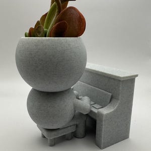 Jardinière pianiste jouant du piano en pot Wee Jimmy Piano Man - Expédié des États-Unis