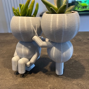 Hairdresser succulent planter &quot;Wee Jimmy Barber&quot; - Ships from USA