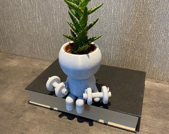 Wee Jimmy Do You Even Lift, Bro? Weightlifter Strength Trainer Airplant Succulent Holder - Ships from USA