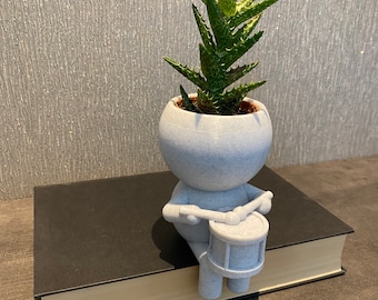 Little drummer Jimmy snare drum succulent plant pot - Ships from USA