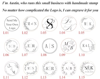 Kit timbro sigillo di cera personalizzato per coppie di sposi, kit timbro di cera monogramma a 2 lettere ad incastro personalizzato per matrimonio, timbro sigillo di cera con data