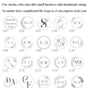 Custom Wedding Couples wax seal stamp kit, Personalised interlocking 2 letter monogram wax stamp kit for wedding , Wax seal stamp with date