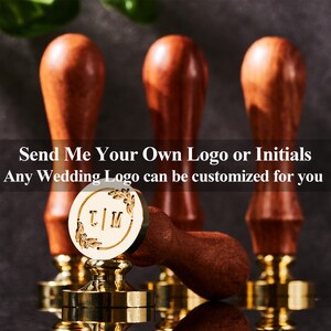 Custom Wedding Initials Wax Seal Stamp - Personalized Wedding Invitation Wax Seal Kit, personalised Initials Wax Seal Stamp Kit for Gift