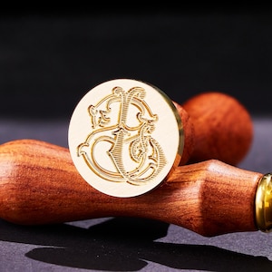 Kit de sello de cera con iniciales de boda personalizadas, se puede personalizar cualquier logotipo, kit de sello de cera con logotipo personalizado para regalo, kit de sello de cera para boda